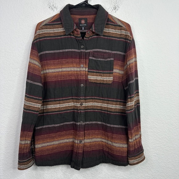 Mountain and Isles Other - Mountain And Isles Shacket Mens Small Aztec Striped Long Sleeve‎ Button Casual